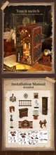 Lade das Bild in den Galerie-Viewer, Book Nook - 3D Miniaturhaus - DIY - The Philosophical Library inkl. Licht