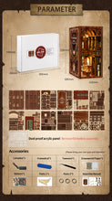 Lade das Bild in den Galerie-Viewer, Book Nook - 3D Miniaturhaus - DIY - The Philosophical Library inkl. Licht