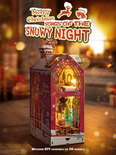 Lade das Bild in den Galerie-Viewer, Book Nook - 3D Miniaturhaus - DIY - SL-29 - Songs of the snowy night inkl. Licht