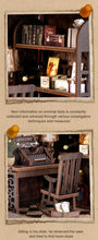Lade das Bild in den Galerie-Viewer, Book Nook - 3D Miniaturhaus - DIY - AL08-001 - Holmes Detective Agency inkl. Licht