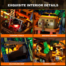 Lade das Bild in den Galerie-Viewer, Funwhole F9011 - Medieval Pier Inn m. Beleuchtung - Neu - 2143 Teile - OVP