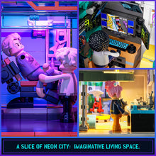 Lade das Bild in den Galerie-Viewer, Funwhole F9042 - Cyberpunk Apartment mit Beleuchtung - Neu - 2507 Teile - OVP