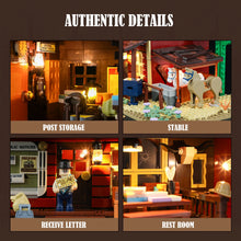 Lade das Bild in den Galerie-Viewer, Funwhole F9044 - Western Post Office m. Beleuchtung - Neu - 1692 Teile - OVP