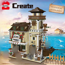 Lade das Bild in den Galerie-Viewer, HappyBuild / Pangu - PG-12003 - Houseboat Restaurant - Neu - 2237 Teile - OVP