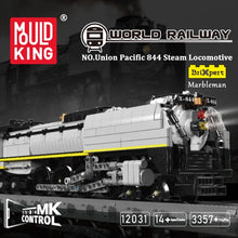 Lade das Bild in den Galerie-Viewer, Mould King 12031 - Union Pacific UP844 Dampflokomotive mit RC - Neu - 3357 Teile - OVP