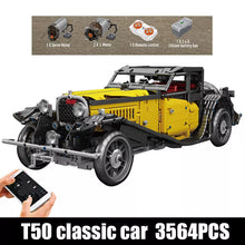 Lade das Bild in den Galerie-Viewer, Mould King 13080D - Bugatti T50 Oldtimer - Motor+RC - Neu - 3564 Teile - OVP