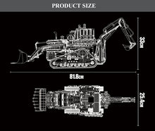Lade das Bild in den Galerie-Viewer, Mould King 17023 - Pneumatic Bulldozer inkl. Motor und RC - Neu - 3963 Teile - OVP
