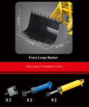 Lade das Bild in den Galerie-Viewer, Mould King 17023 - Pneumatic Bulldozer inkl. Motor und RC - Neu - 3963 Teile - OVP