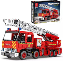 Lade das Bild in den Galerie-Viewer, Reobrix 22005 - Fire Truck - Feuerwehrleiterwagen inkl. Motor und RC - Neu - 3266 Teile - OVP