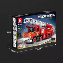 Lade das Bild in den Galerie-Viewer, Reobrix 22005 - Fire Truck - Feuerwehrleiterwagen inkl. Motor und RC - Neu - 3266 Teile - OVP