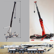 Lade das Bild in den Galerie-Viewer, Ubricks E1001 - Liebherr LTM 11200 Kran inkl. Motor und RC red - Neu - 9177 Teile - OVP