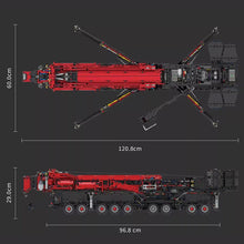 Lade das Bild in den Galerie-Viewer, Ubricks E1001 - Liebherr LTM 11200 Kran inkl. Motor und RC red - Neu - 9177 Teile - OVP