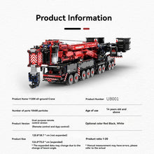 Lade das Bild in den Galerie-Viewer, Ubricks UB001 - Liebherr LTM 11200 Kran inkl. Motor rot - Neu - 10400 Teile - OVP