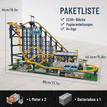 Lade das Bild in den Galerie-Viewer, Mould King 11012 - Achterbahn mit Motor - Neu - 3238 Teile - OVP