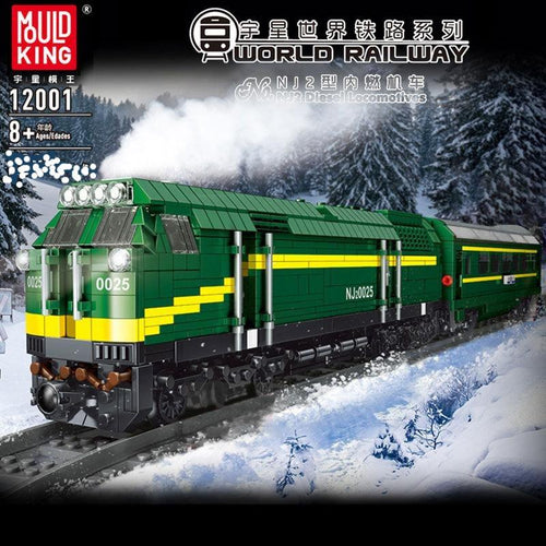 Mould King 12001 - RC NJ2 Diesellokomotive mit Motor und Schienen freeshipping - Happybausteine
