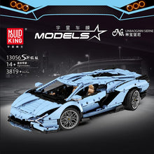 Lade das Bild in den Galerie-Viewer, Mould King 13056S - Lamborghini Sian Blau - Neu - 3819 Teile - OVP
