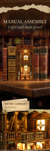 Lade das Bild in den Galerie-Viewer, Book Nook - 3D Miniaturhaus - DIY - The Philosophical Library inkl. Licht
