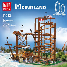 Lade das Bild in den Galerie-Viewer, Mould King 11013 - Holzachterbahn mit Motor - Neu - 2174 Teile - OVP
