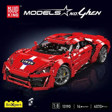 Lade das Bild in den Galerie-Viewer, Mould King 13190 - Lykan Hypercar inkl. Motor und RC- Neu - 4070 Teile - OVP - DE
