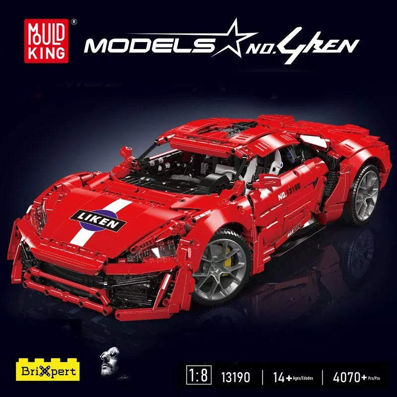 Mould King 13190 - Lykan Hypercar inkl. Motor und RC- Neu - 4070 Teile - OVP - DE