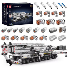 Lade das Bild in den Galerie-Viewer, Mould King 17007 - Liebherr LTM 11200 Kran inkl. Motor und RC - weiß - Neu - 8506 Teile - OVP
