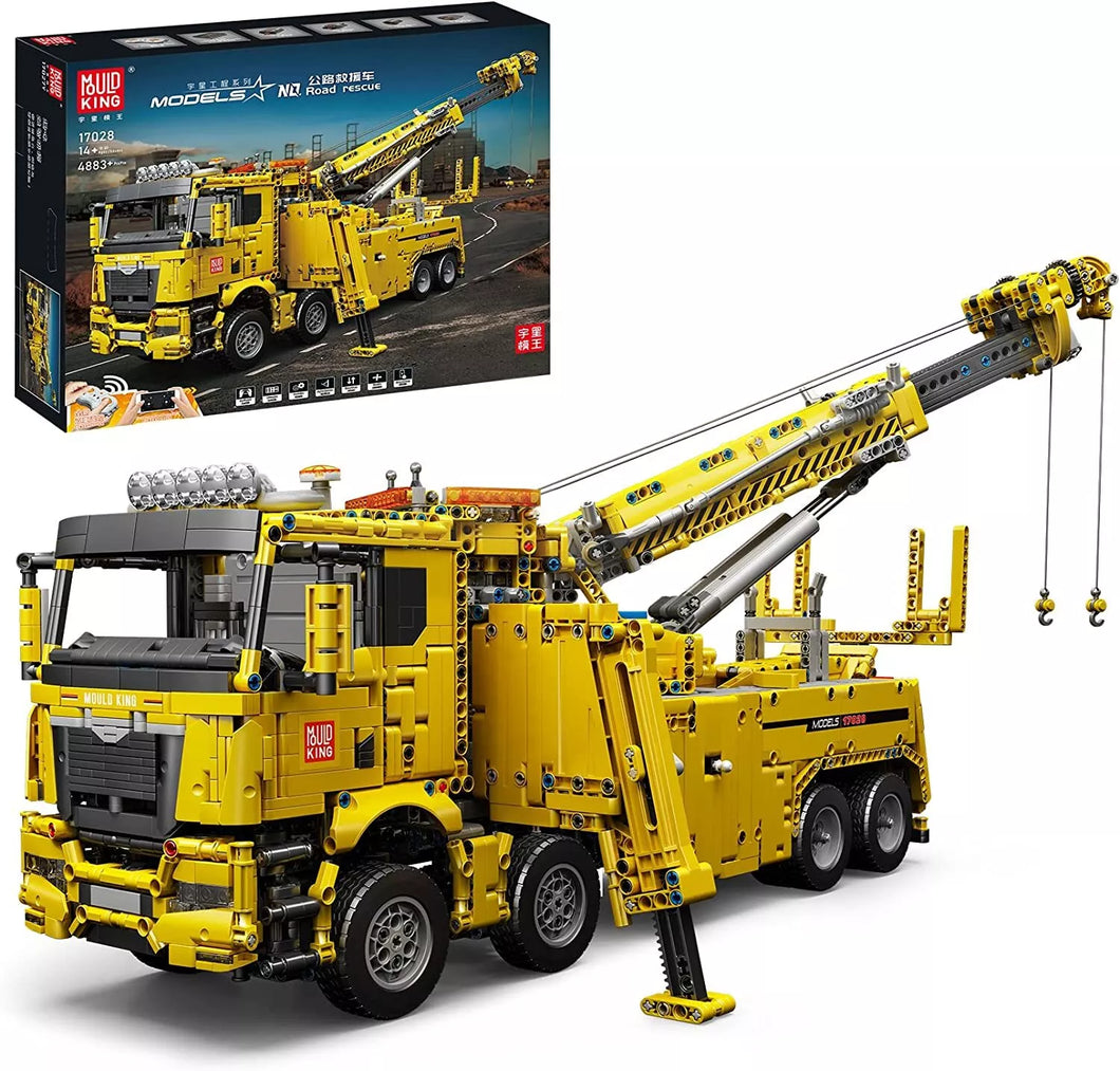 Mould King 17028 - Road Rescue Truck - Abschleppwagen inkl. Motor und RC - Neu - 4883 Teile - OVP