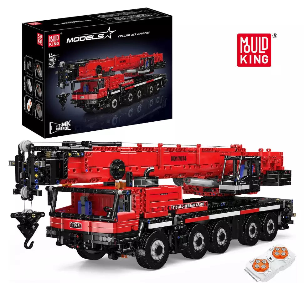 Mould King 17074 - LTM 1100 Mobiler Kran inkl. Motor und RC - Neu - 3218 Teile - OVP