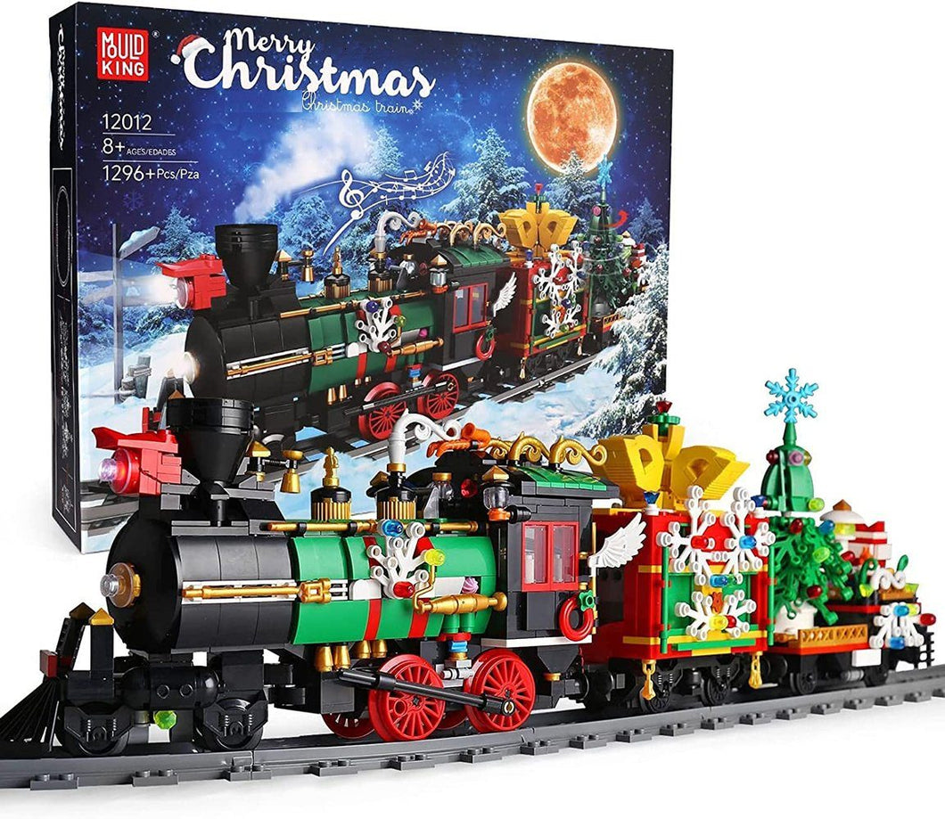 Mould King 12012 - Weihnachtszug mit Beleuchtung und RC - Neu - 1504 Teile - OVP