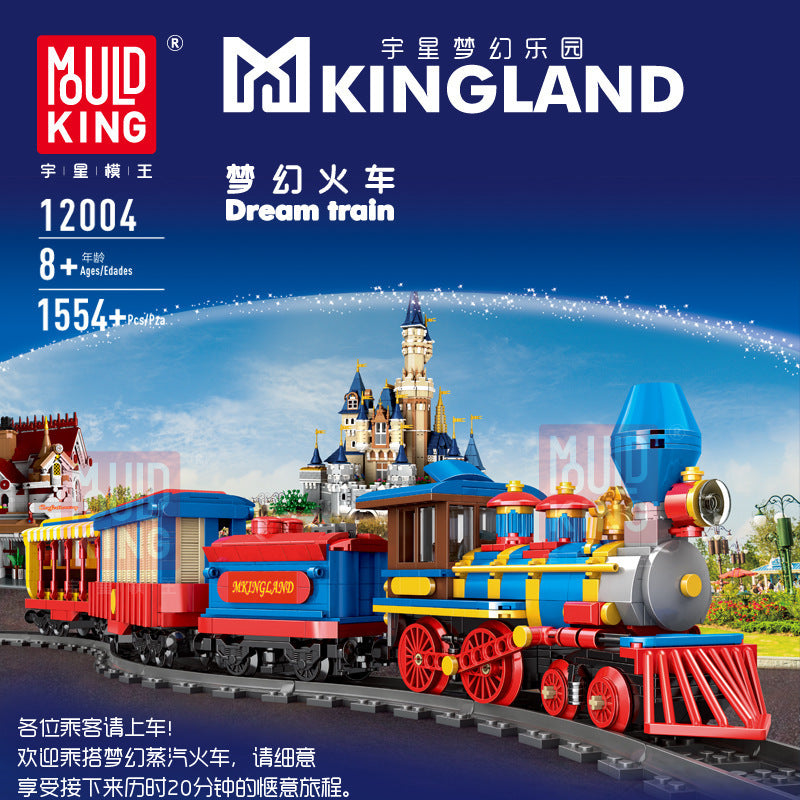 Mould King 12004 - RC Dream Train mit Motor und Schienen - Neu - 1502 Teile - OVP