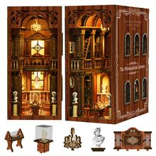Lade das Bild in den Galerie-Viewer, Book Nook - 3D Miniaturhaus - DIY - The Philosophical Library inkl. Licht
