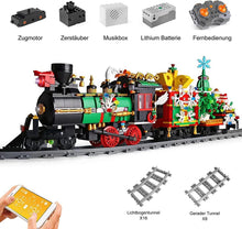 Lade das Bild in den Galerie-Viewer, Mould King 12012 - Weihnachtszug mit Beleuchtung und RC - Neu - 1504 Teile - OVP
