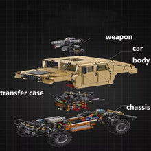 Lade das Bild in den Galerie-Viewer, Cada C61036 - Humvee mit Motor - Dynamisch - Neu - 3935 Teile - OVP
