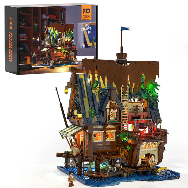 Funwhole F9011 - Medieval Pier Inn m. Beleuchtung - Neu - 2143 Teile - OVP
