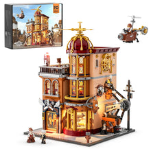 Lade das Bild in den Galerie-Viewer, Funwhole F9050 - Steampunk Flying Club m. Beleuchtung - Neu - 1858 Teile - OVP

