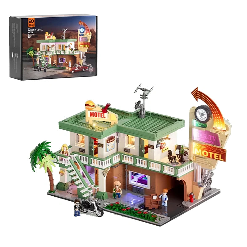 Funwhole F9054 -Twilight Motel m. Beleuchtung - Neu - 1970 Teile - OVP
