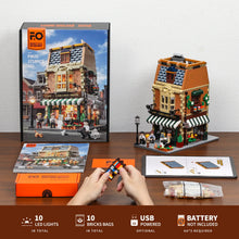 Lade das Bild in den Galerie-Viewer, Funwhole F9031 - Book Cafe - Bookstore m. Beleuchtung - Neu - 1718 Teile - OVP
