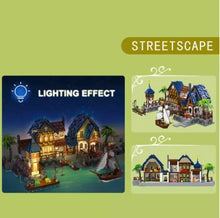 Lade das Bild in den Galerie-Viewer, Jie Star 89152 - Mittelalterlicher Hafen + Licht - Neu - 2979 Teile - OVP
