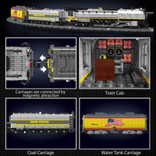 Lade das Bild in den Galerie-Viewer, Mould King 12031 - Union Pacific UP844 Dampflokomotive mit RC - Neu - 3357 Teile - OVP
