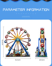 Lade das Bild in den Galerie-Viewer, Mould King 11006 - Ferris Wheel mit Beleuchtung, Motor und RC - Neu - 3836 Teile - OVP
