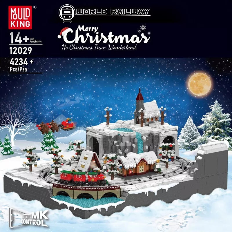 Mould King 12029 - Eisenbahn mit Winterlandschaft mit RC - Neu - 4234 Teile - OVP