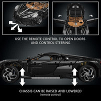 Lade das Bild in den Galerie-Viewer, Mould King 13163 - La Voiture Noire Sportwagen mit Motor - Neu - 4688 Teile - OVP
