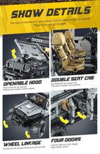 Lade das Bild in den Galerie-Viewer, Mould King 15009 - Off Road Jeep inkl. Motor und RC- Neu - 1288 Teile - OVP
