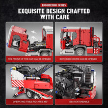 Lade das Bild in den Galerie-Viewer, Mould King 17022 - Fire Truck - Feuerwehrauto inkl. Motor und RC - Neu - 4886 Teile - OVP
