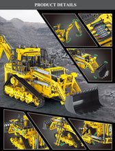 Lade das Bild in den Galerie-Viewer, Mould King 17023 - Pneumatic Bulldozer inkl. Motor und RC - Neu - 3963 Teile - OVP
