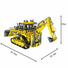 Lade das Bild in den Galerie-Viewer, Mould King 17023 - Pneumatic Bulldozer inkl. Motor und RC - Neu - 3963 Teile - OVP
