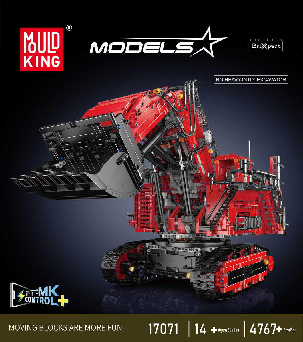 Mould King 17071 - Liebherr R 9800 Schwerlastbagger inkl. Motor und RC - Neu - 4767 Teile - OVP