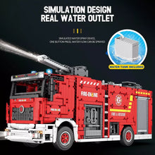 Lade das Bild in den Galerie-Viewer, Reobrix 22008 - Fire Truck - Feuerwehrauto inkl. Motor und RC - Neu - 2888 Teile - OVP
