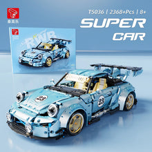 Lade das Bild in den Galerie-Viewer, TGL T5036 - 911 Cabrio Sports Car blau - Neu - 2368 Teile - OVP
