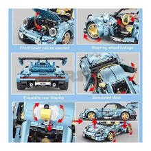 Lade das Bild in den Galerie-Viewer, TGL T5036 - 911 Cabrio Sports Car blau - Neu - 2368 Teile - OVP

