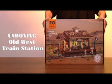 Laden und Abspielen von Videos im Galerie-Viewer, Funwhole F9039 - Western Train Station m. Beleuchtung - Neu - 1974 Teile - OVP
